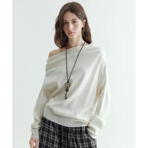 ニット セーター アシンメトリー オフショルダー ニットトップス FC26S005「Fano Stu...