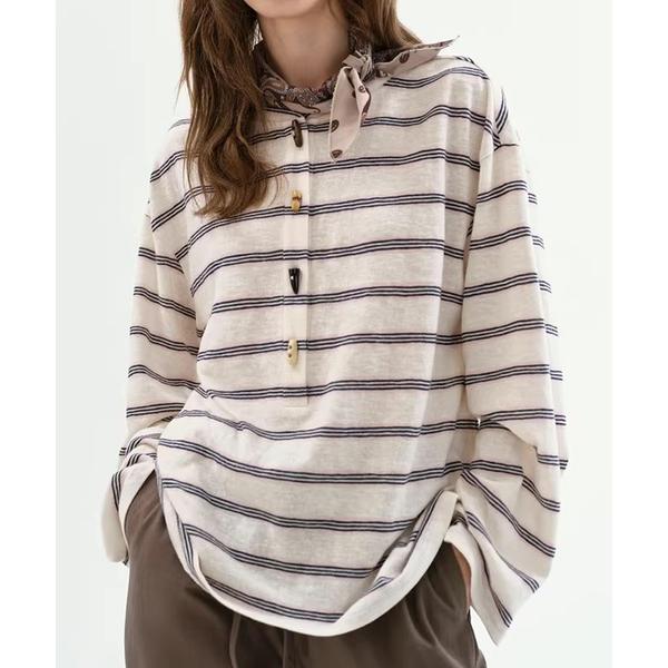 tシャツ スリムボーダー ヘンリ―ネックデザイン トップス FQ25S300「Fano Studio...