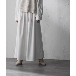 パンツ シャンブレーイージーキュロットパンツ「手洗い可能」 レディース