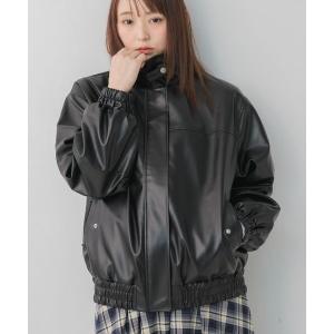 ブルゾン アウター 2wayFレザーBZ レディース