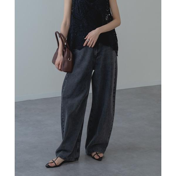 ワイドパンツ ジーンズ デニム デニムパンツ 「refinedworks」加工感 が可愛い バギーカ...