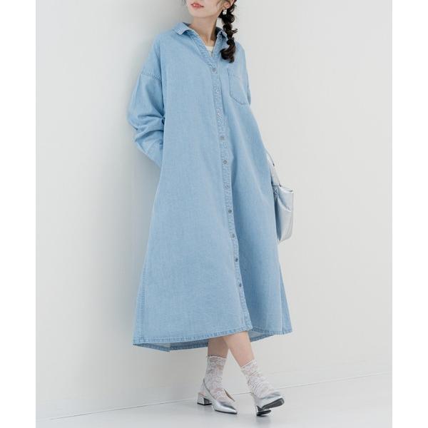ワンピース 「refinedworks」爽やかな デニムロングワンピース