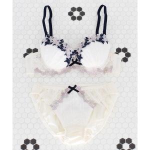 ブラジャー ショーツセット ケミカルフラワーブーケ　ブラ＆ショーツセット