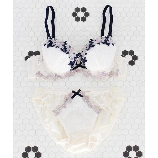 ブラジャー ショーツセット ケミカルフラワーブーケ　ブラ＆ショーツセット