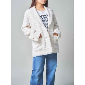 ジャケット テーラードジャケット ツイードビッグテーラードジャケット レディース