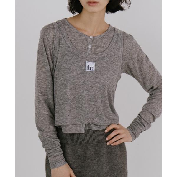 タンクトップ ノースリーブ シアーコンパクトタンクトップ レディース