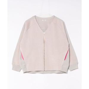 カーディガン カットソー×ケーブルZIPカーディガン レディース