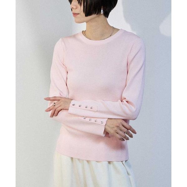 ニット セーター milli de l'air 袖口ボタンリブニットプルオーバー レディース