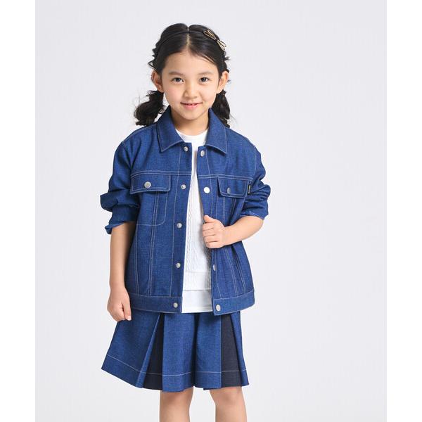 ブルゾン アウター デニムライクストレッチ フード付き Gジャン キッズ 子供服 男の子 女の子