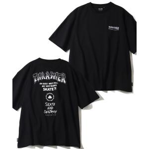 tシャツ 「THRASHER/スラッシャー」バックプリント ハーフスリーブ ビッグシルエットTシャツ メンズ レディース