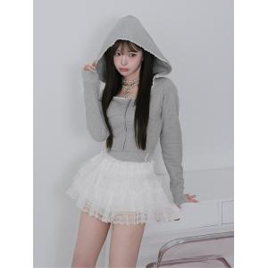 セットアップ レースドッキングスウェットスカートセットアップ レディース