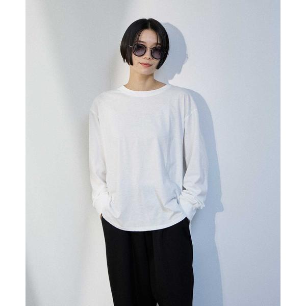 tシャツ milli de l'air　ラウンドヘム カーブスリットカットソー レディース