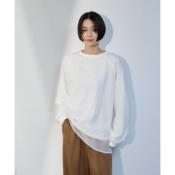 tシャツ milli de l'air シアーレイヤードラグランプルオーバー レディース