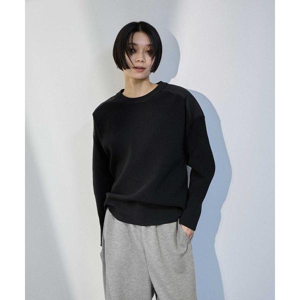 tシャツ milli de l'air ショルダー切替アクセント バックスリットニットプルオーバー ...