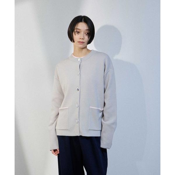 カーディガン milli de l'air 2WAY配色ニットカーディガン　ニットジャケット レディ...