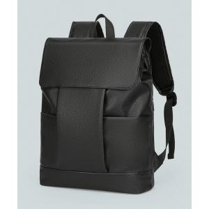 デイバック リュック 1D44-KR PUレザーフラップスクエア バックパック PC対応 キャリーオン対応 ビジネスリュック メンズ レディース