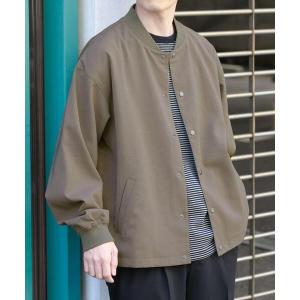 ブルゾン アウター 「イージーケア/吸水速乾/接触冷感」高機能ドライタッチスナップブルゾン(楽着シリーズ) メンズ