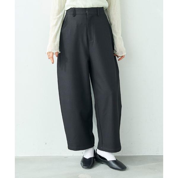 スラックス パンツ 美シルエット カーブパンツ「586128」 レディース