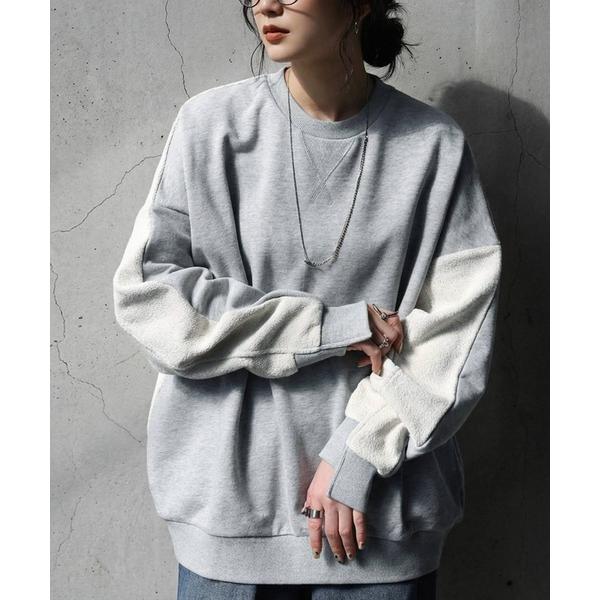 トレーナー スウェット 裏毛 切替 プルオーバー レディース メンズ