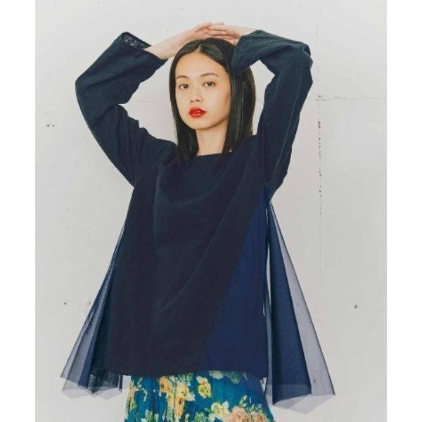 ｍｅｎｓｈａ！　ガーゼとチュールのサイドフレアートップス レディース