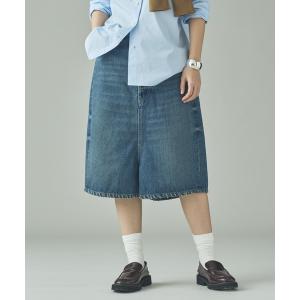 ワイドパンツ ハーフパンツ ジーンズ デニム デニムパンツ 短パン Curensology(カレンソロジー)/「＆RC」ワイドルーズハーフデニムパンツ レディース
