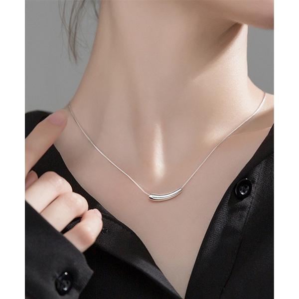 ネックレス 「M2SUQARED/エムツースクエア」ニュアンスカーブ プレートネックレス/デザインフ...