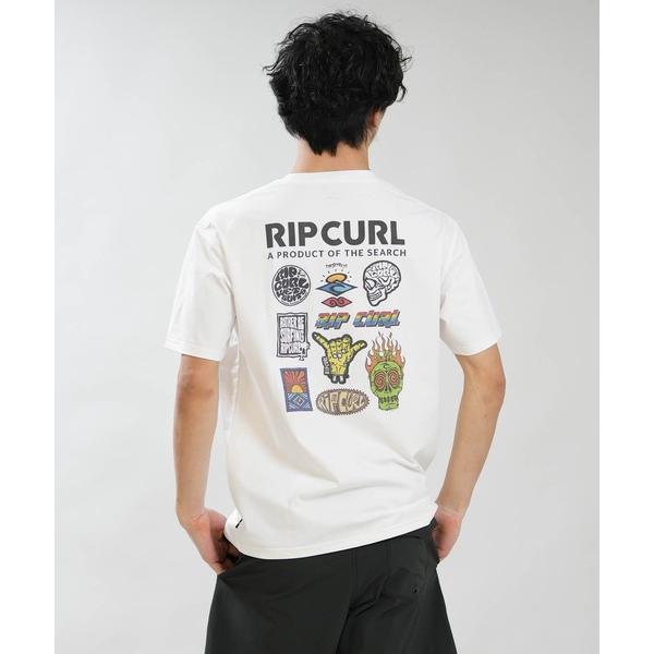 ラッシュガード RIP CURL/リップカール STICKER ICON RASH UVケアラッシュ...