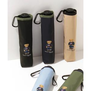 折りたたみ傘 「WEB限定」折りたたみ傘 雨傘 カラビナ付 フラッグベア リフレクターロゴ ユニセックス メンズ レディース