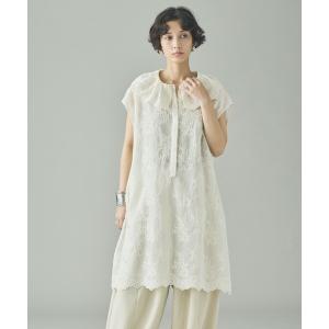 ブラウス シャツ Curensology(カレンソロジー)/レースチュニックブラウス レディース