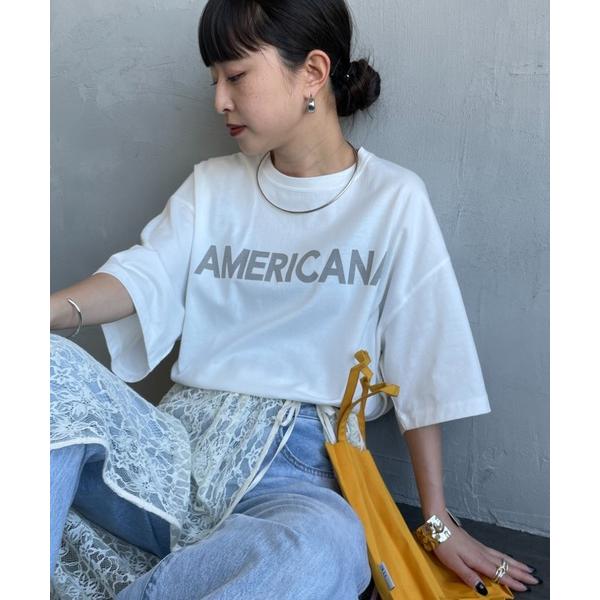 tシャツ 「Americana/アメリカーナ」 別注 AMERICANA ショート丈 プリントTシャ...