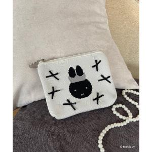 ポーチ miffy リボンニットポーチ レディース