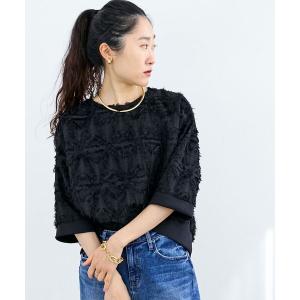 ブラウス シャツ 「WEB限定アイテム」ジャガードクルーネックブラウス レディース