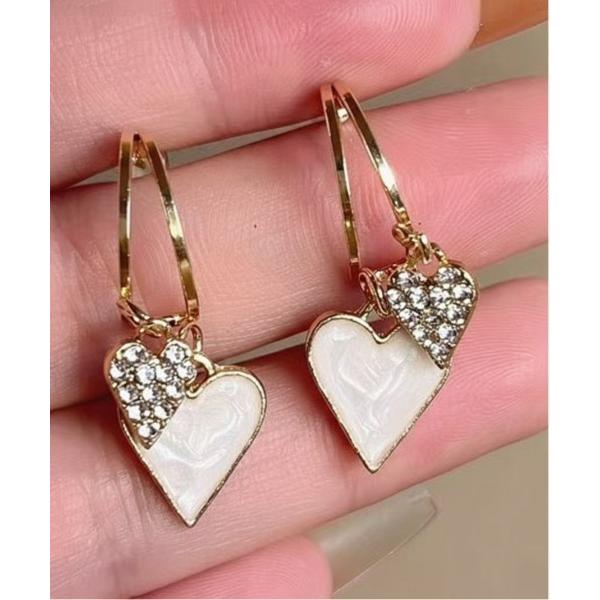 ピアス 「M2SUQARED/エムツースクエア」ハートモチーフ フープピアス / ゴールドカラーアク...