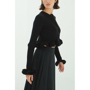 ニット セーター W FACE SHORT FRILLED KNIT TOPS 10106-2053 レディース