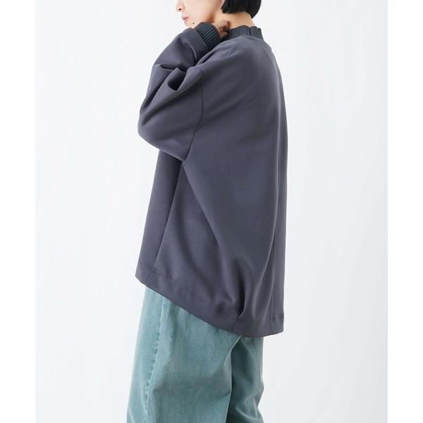 tシャツ LC/LLL ニットレイヤード風ダンボールプルオーバー レディース