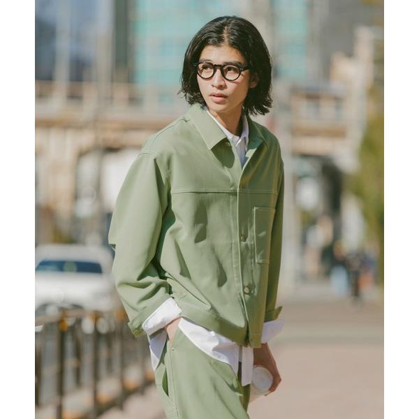 ブルゾン アウター Design Stitch Short Jacket/配色ステッチショートジャケ...