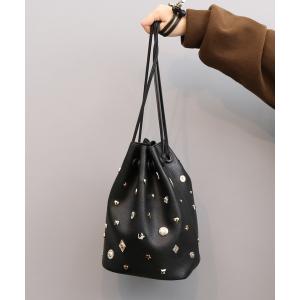 ショルダーバッグ バッグ カカトゥ kakatoo / WEB限定ビジューミックスチャーム ドロストバッグ レディース