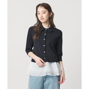 カーディガン レディー ポロニット レディース