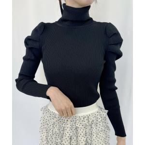 tシャツ パワショルリブタートルネック レディース