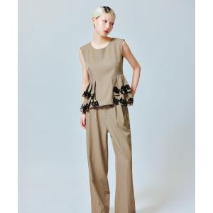 セットアップ 「darial」point lace pants setup / ポイントレースパンツセットアップ レディース