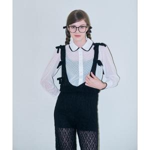 サロペット オーバーオール 「mieya mieya」BABY LACE SALOPETTE/ベビーレースサロペット レディース