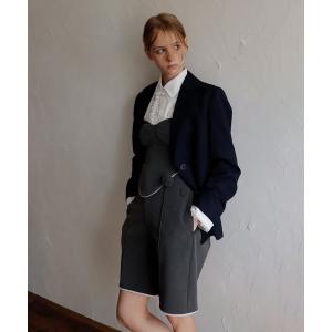 ジャケット テーラードジャケット 「mieya mieya」PREPPY CUFFS JK/プレッピーカフスジャケット レディース