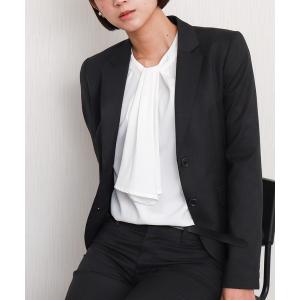 ブラウス シャツ 「防汚加工／イージーケア／透けにくい」ラクケア アクセサリー付きボウタイブラウス レディース