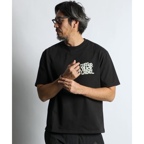 tシャツ 速乾 「BLACK LABEL」NEON LOGO PRINT TEE：CVC天竺 速乾 ...