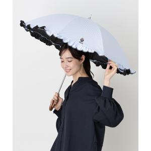 傘 「WEB限定」 遮光 晴雨兼用日傘 長傘 スカラフリル ワンポイント POLO FLAG BEAR レディース