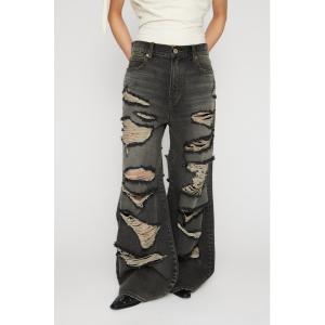 ジーンズ デニム デニムパンツ MANY CRASH LOOSEY デニム レディース