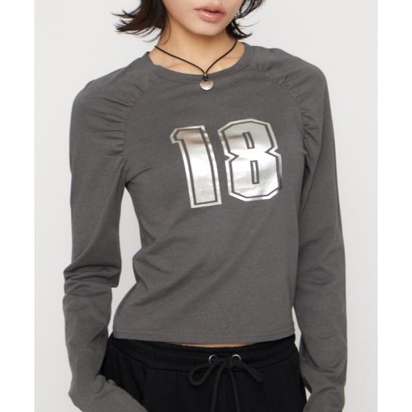 tシャツ PUFF SLEEVE NUMBER トップス レディース