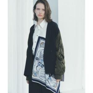 ジャケット テーラードジャケット 異素材MIXテーラードジャケット レディース