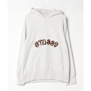 「STUSSY」 プルオーバーパーカー M グレー メンズ