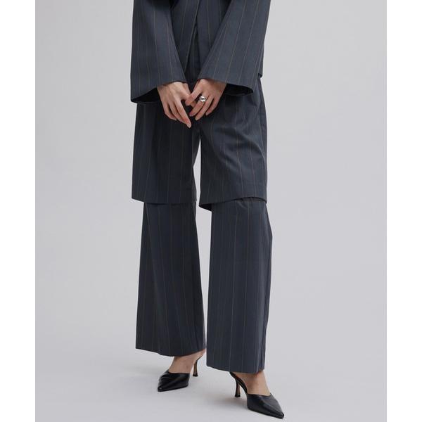 パンツ DEFORMATION PINSTRIPE PANTS レディース